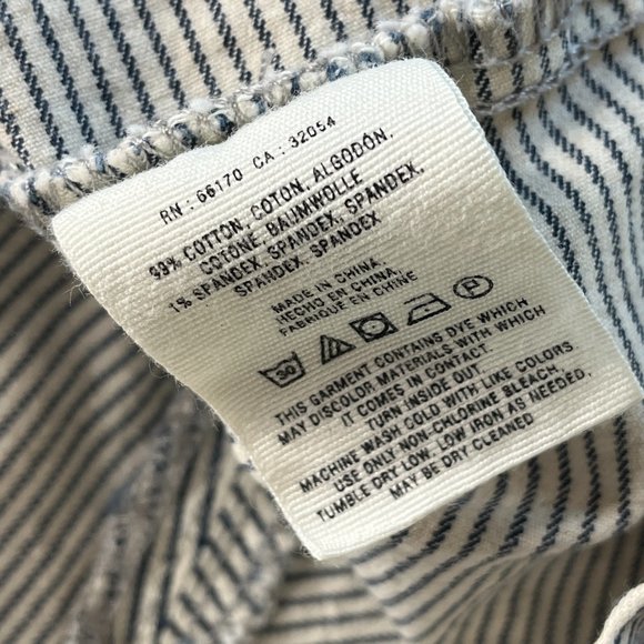 Pilcro & the Letterpress Navy Hickory Striped A-Line Denim Skirt Size 28 - Picture 8 of 9